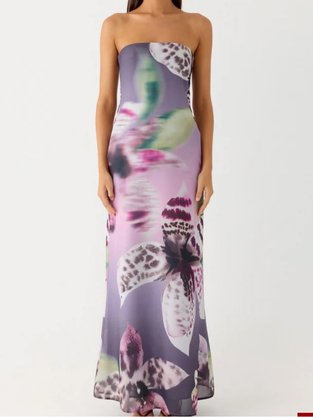 NWT Peppermayo Darcy Lavender-Pink Strapless Floral Maxi Dress 4
